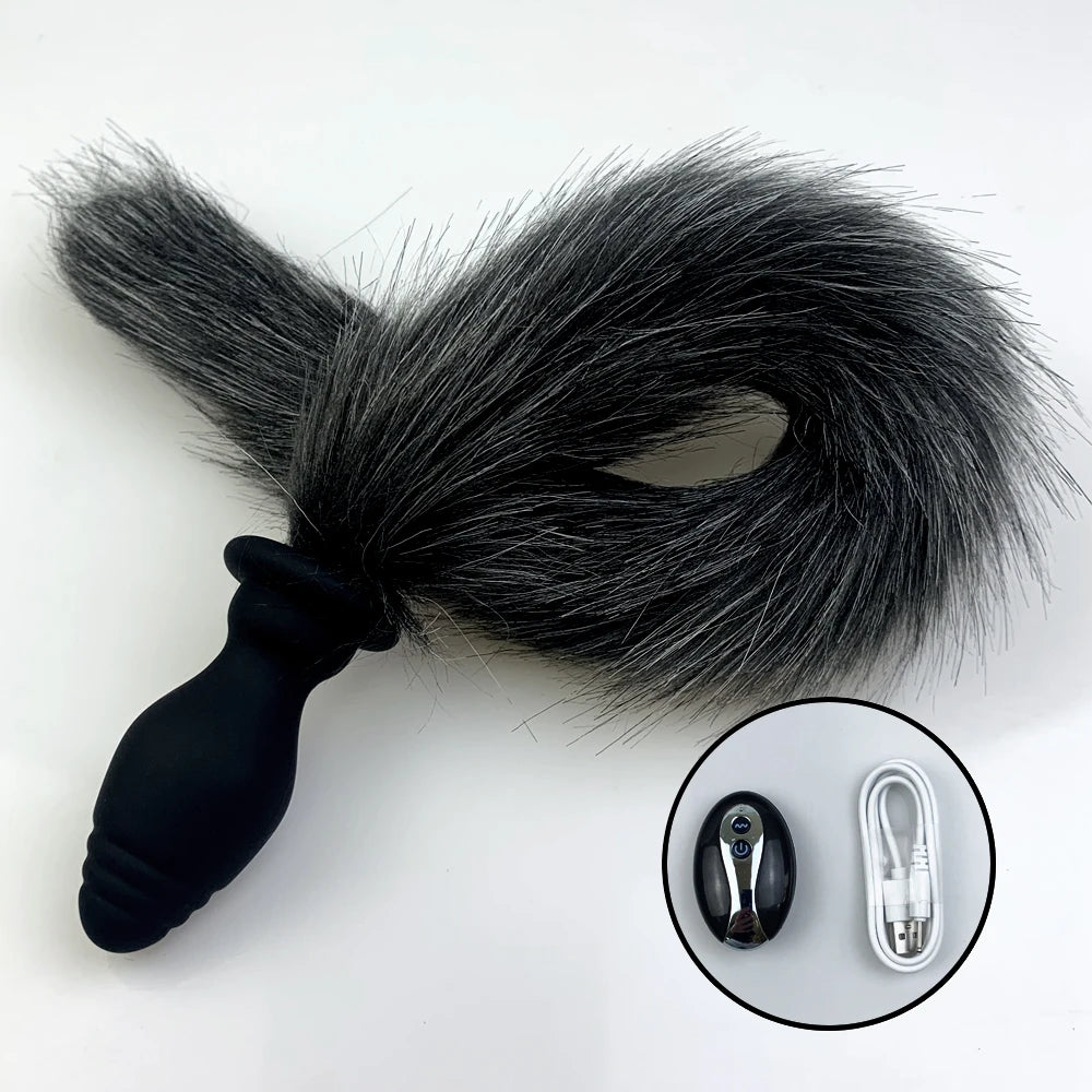 Fox Tail Anal Plug Vibrator