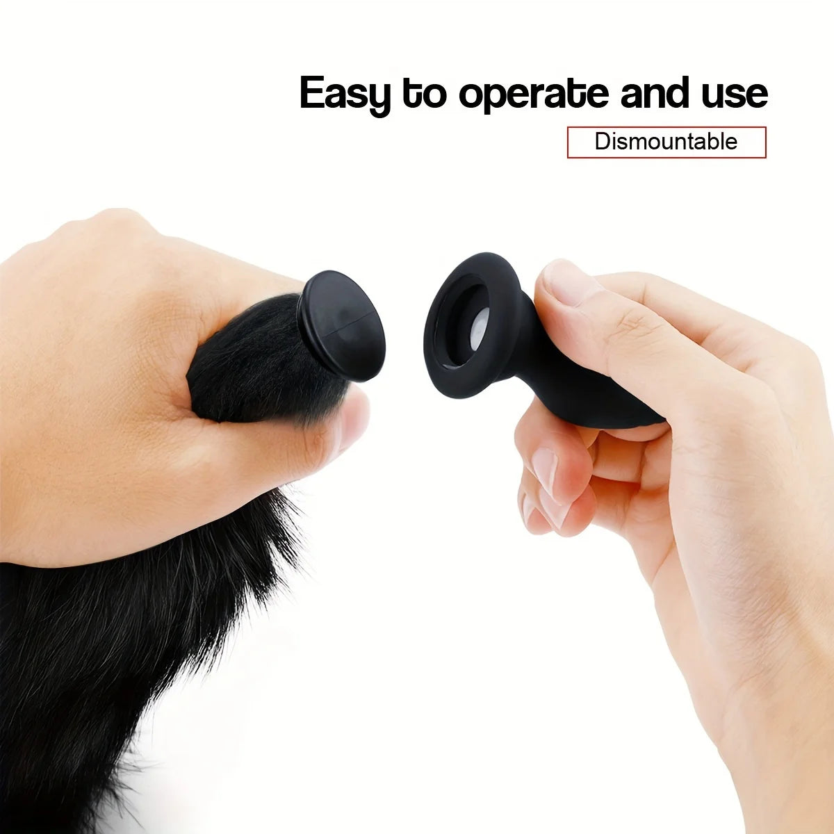 Fox Tail Anal Plug Vibrator Remote Control, 10 Modes, Real Fur Fox Tail Anal Plug Vibrator Remote Control, 10 Modes, Real Fur