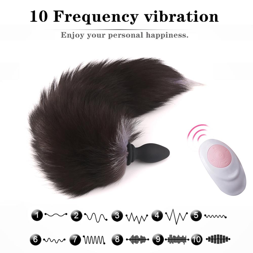 Fox Tail Anal Plug Vibrator - Vibratoy Shop