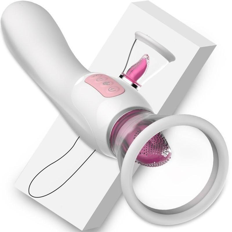 Tongue Sucking Vibrator white