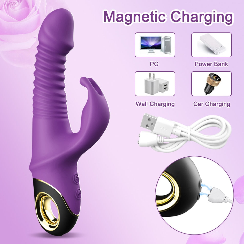Rabbit Queen Thrusting Vibrator - Vibratoy Shop