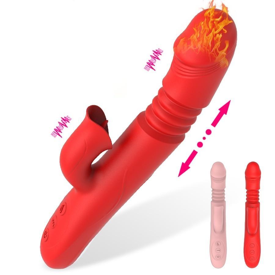 Rabbit Vibrator with Tongue Sucker - Vibratoy Shop