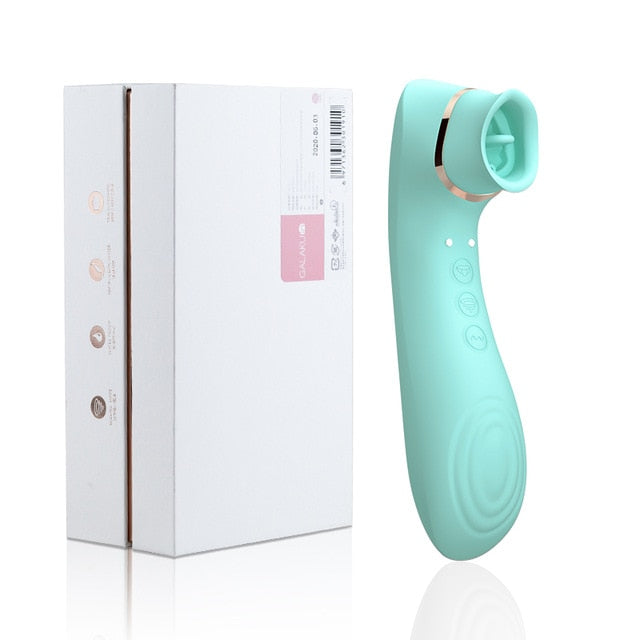 Tongue licking Vibrator blue