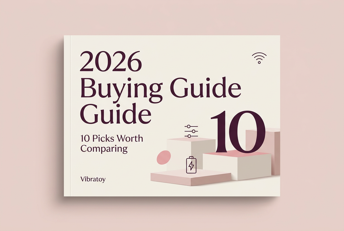 Vibratoy 2026 buying guide illustration for comparing ten vibrator options.