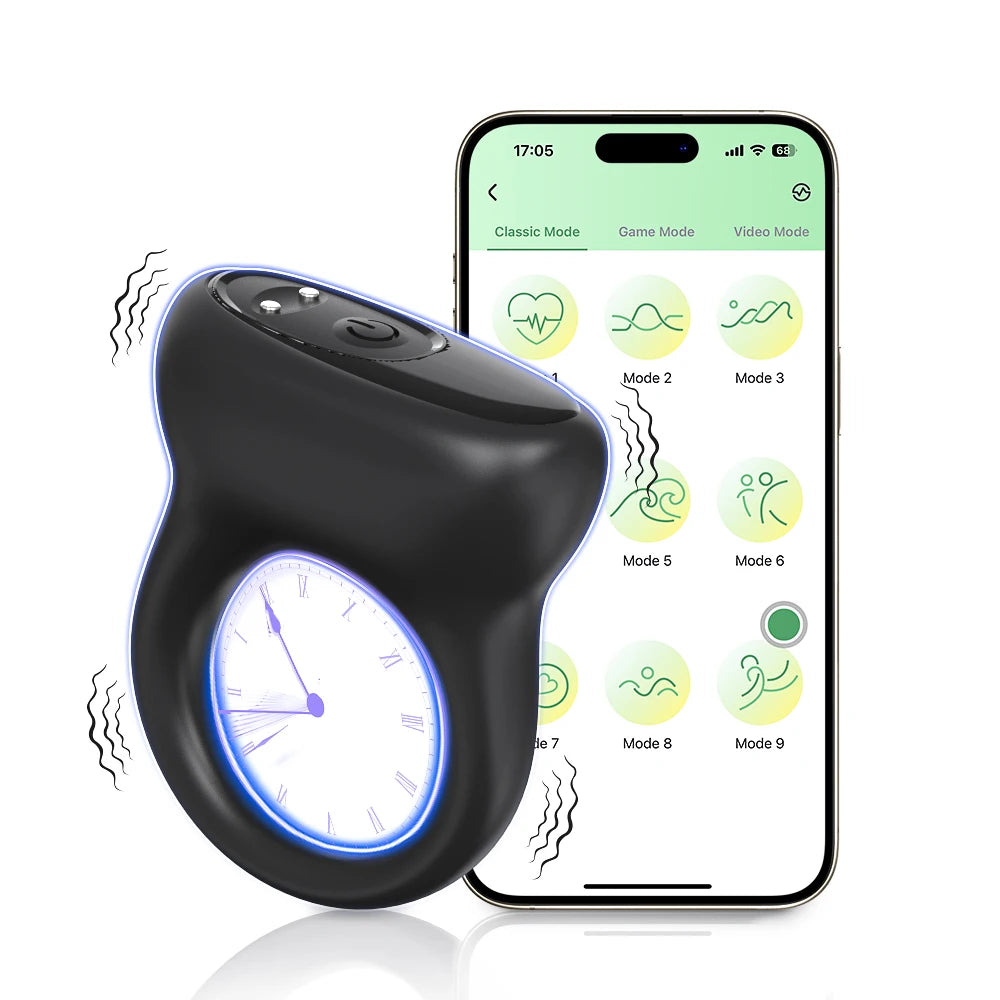 APP Control Dual Penis Ring