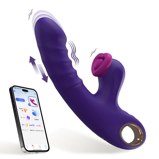 App Control Thrusting Rabbit Vibrator