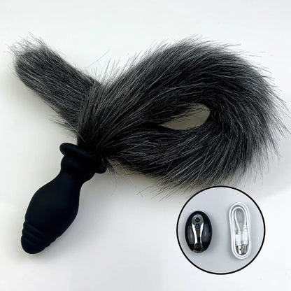Fox Tail Anal Plug Vibrator