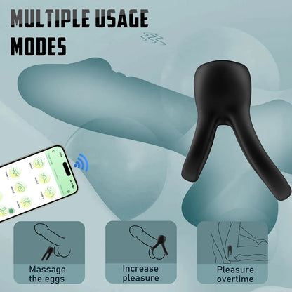 APP Control Dual Penis Ring