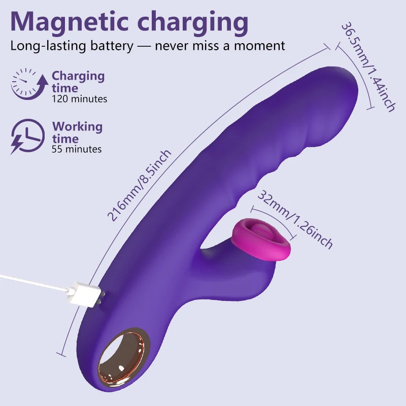 App Control Thrusting Rabbit Vibrator