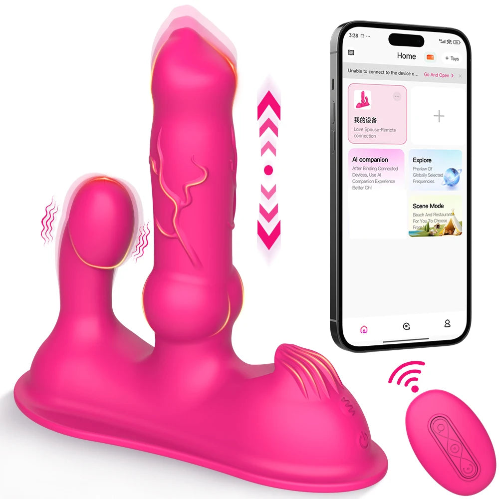 3 in 1 Orgasm Dildo (App Controlled)