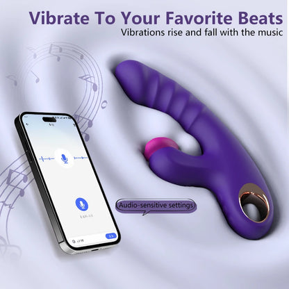 App Control Thrusting Rabbit Vibrator