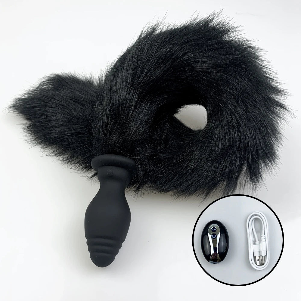 Fox Tail Anal Plug Vibrator