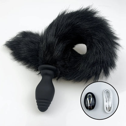 Fox Tail Anal Plug Vibrator