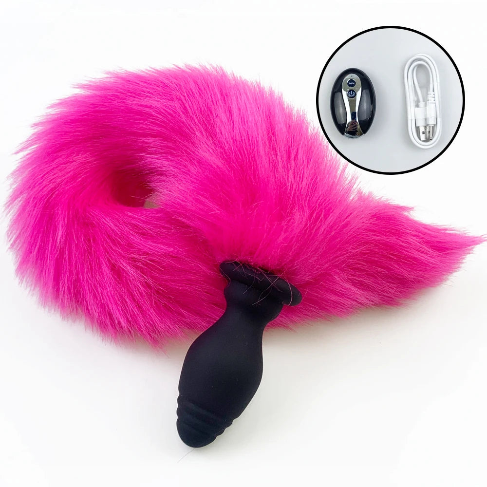 Fox Tail Anal Plug Vibrator