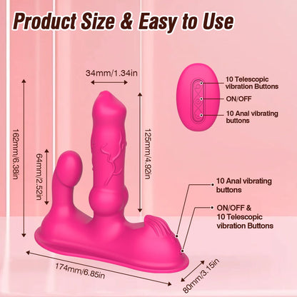 3 in 1 Orgasm Dildo (App Controlled)