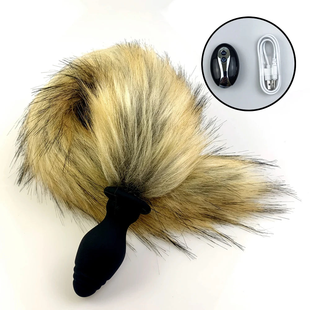Fox Tail Anal Plug Vibrator