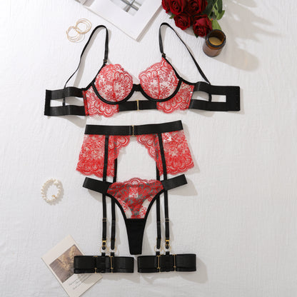 EtherealLace 4-Piece Lingerie Set