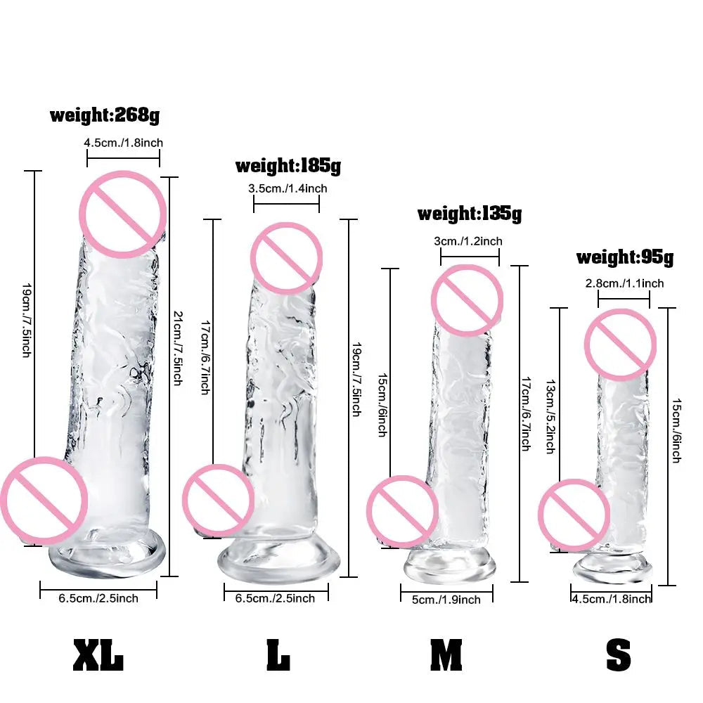 Transparent Jelly Dildo