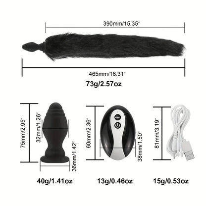 Fox Tail Anal Plug Vibrator