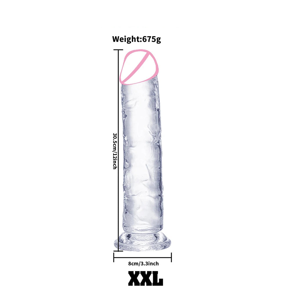 Transparent Jelly Dildo