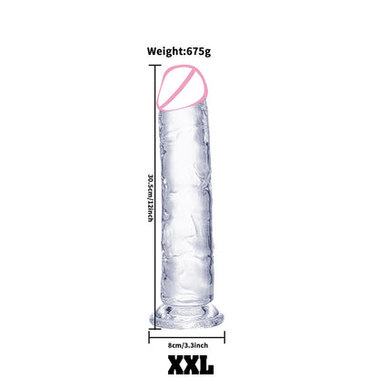 Transparent Jelly Dildo