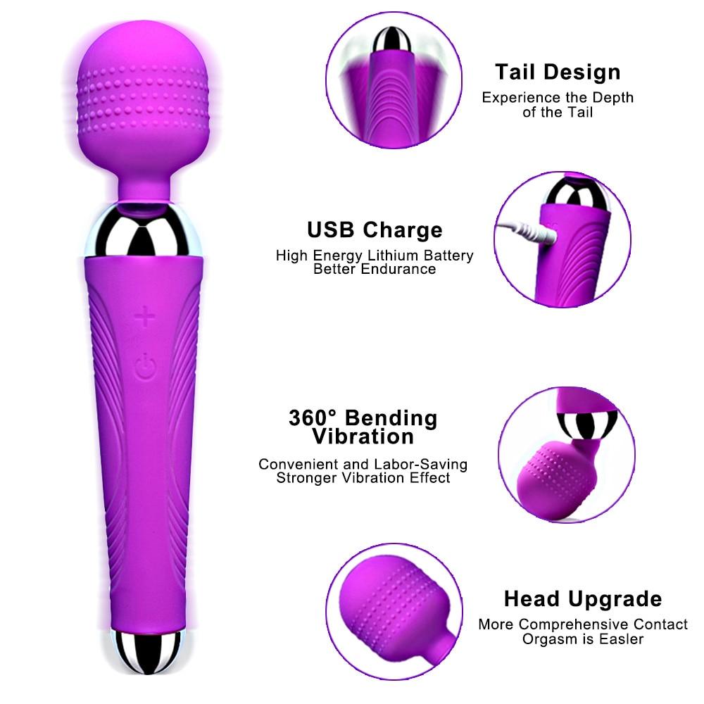 20 Vibration Mode Magic Wand - Vibratoy Shop