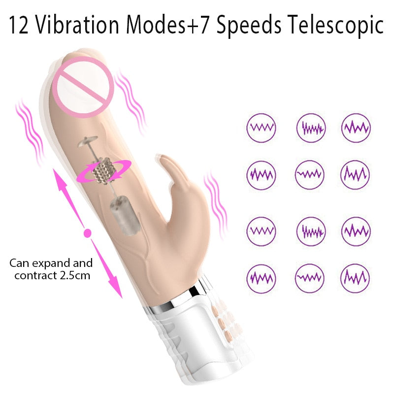 Rabbit Thrusting Vibrator - Vibratoy Shop