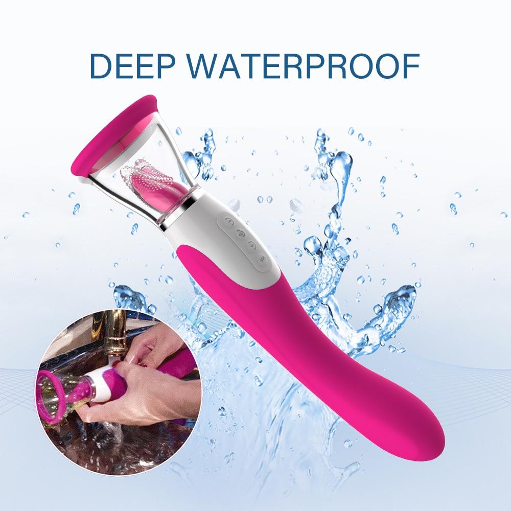 Nipple & Clit Sucking vibrator tongue waterproof