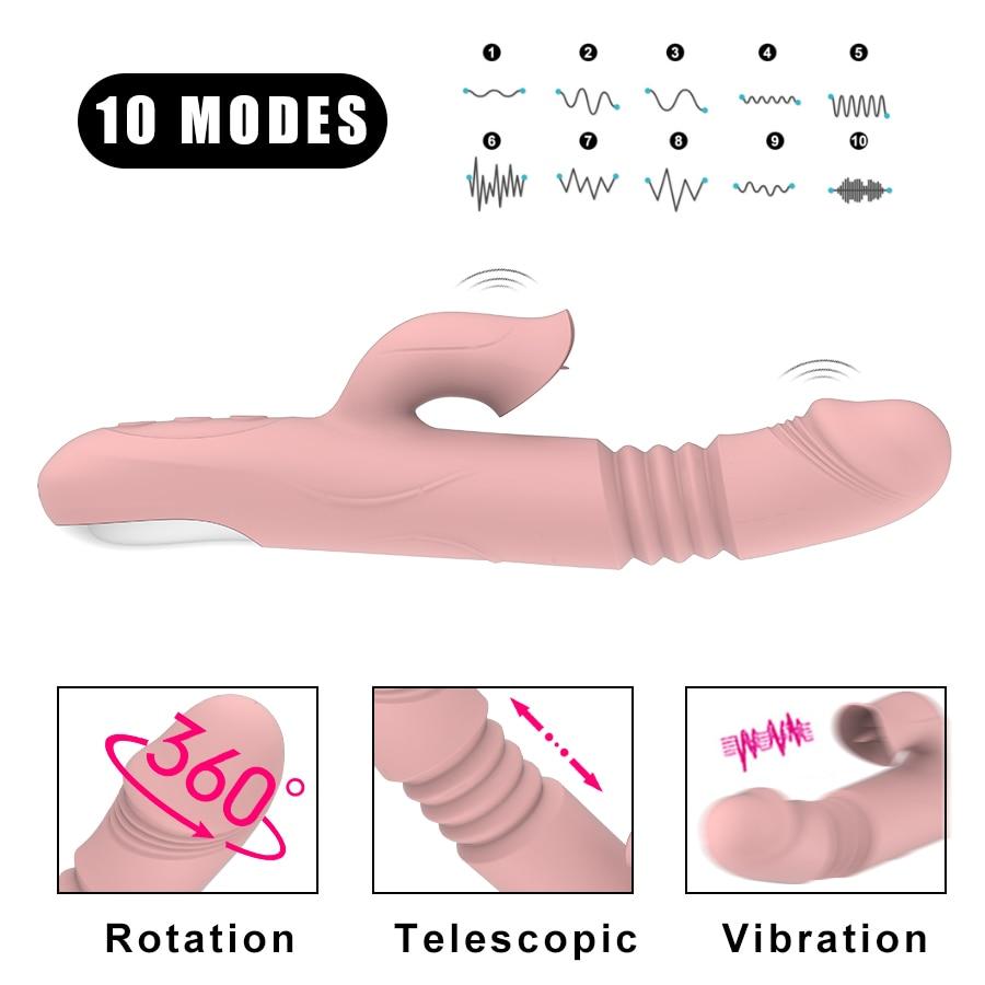 Rabbit Vibrator with Tongue Sucker